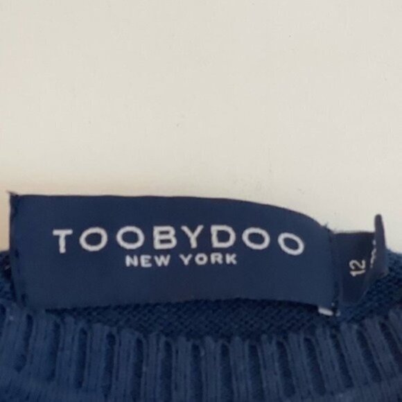 Toobydoo Long Sleeve Elbow Patch Striped Kids Sweater size 12 - Picture 4 of 6